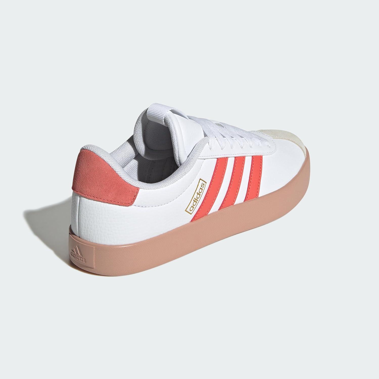 image:imageadidas Womens VL Court 30 SneakerCloud White Preloved Scarlet Gold Metallic