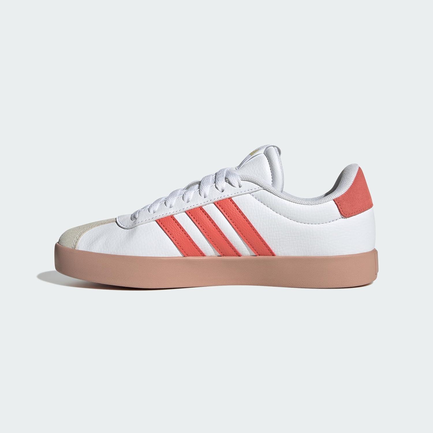 image:imageadidas Womens VL Court 30 SneakerCloud White Preloved Scarlet Gold Metallic