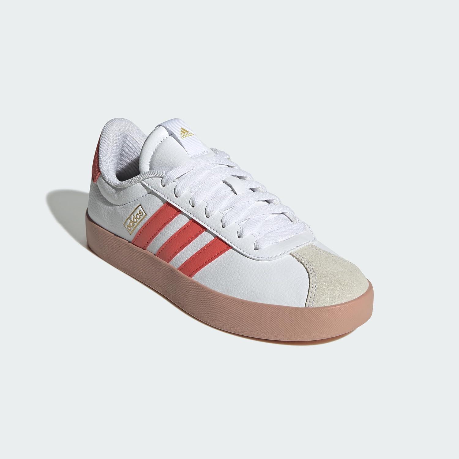 image:imageadidas Womens VL Court 30 SneakerCloud White Preloved Scarlet Gold Metallic