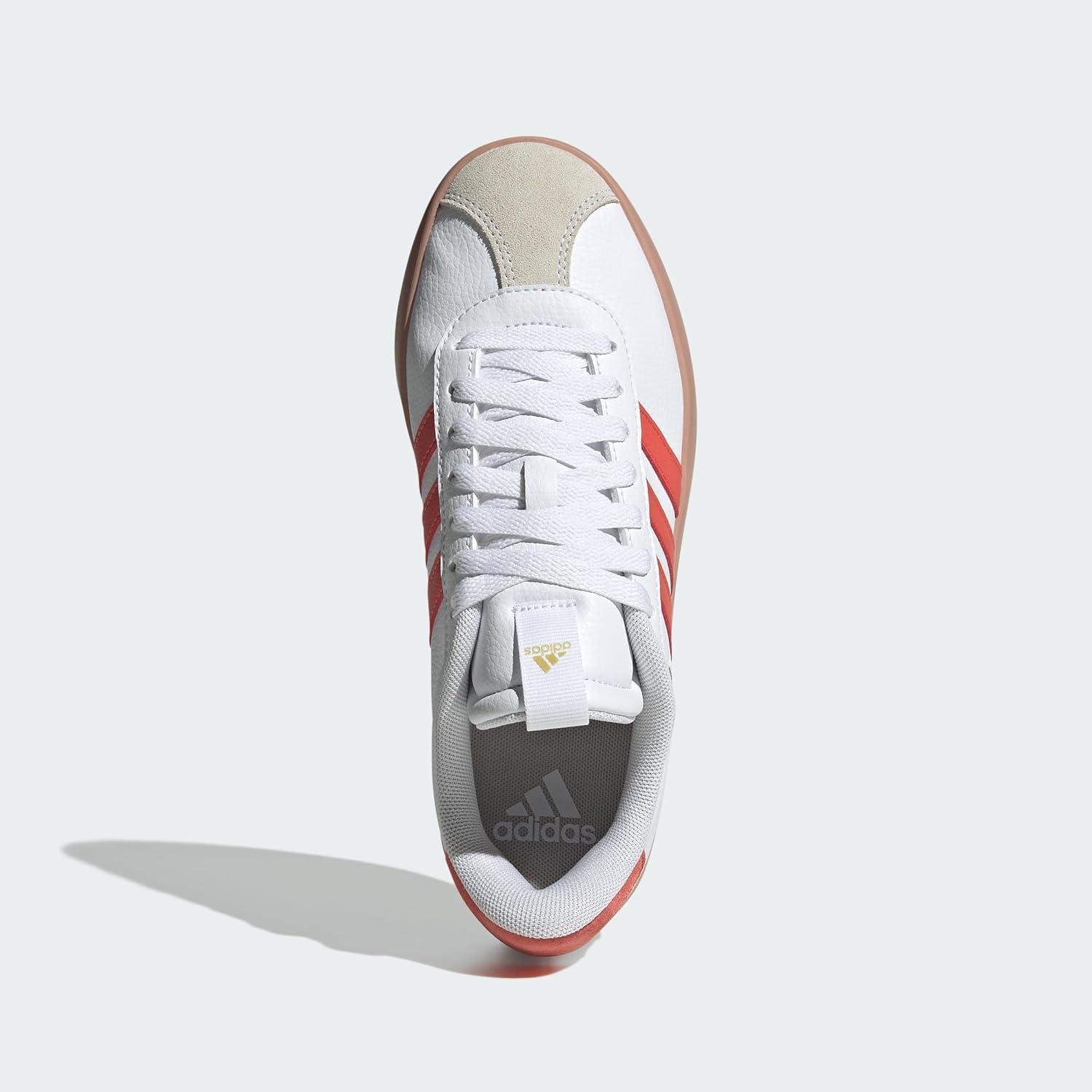 image:imageadidas Womens VL Court 30 SneakerCloud White Preloved Scarlet Gold Metallic
