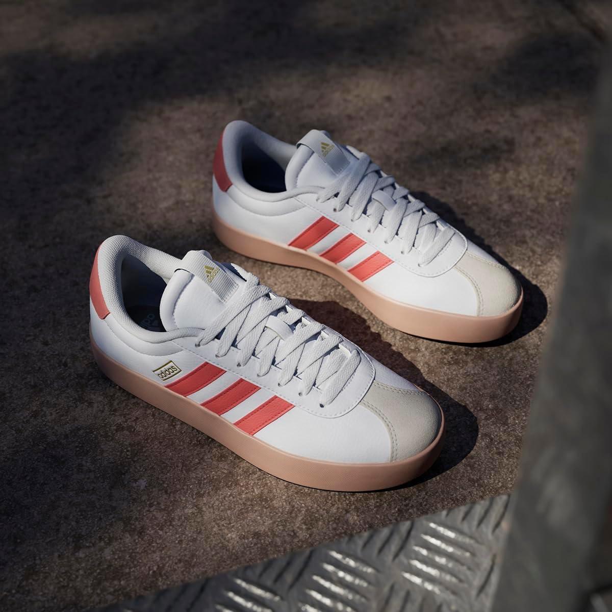 image:imageadidas Womens VL Court 30 SneakerCloud White Preloved Scarlet Gold Metallic