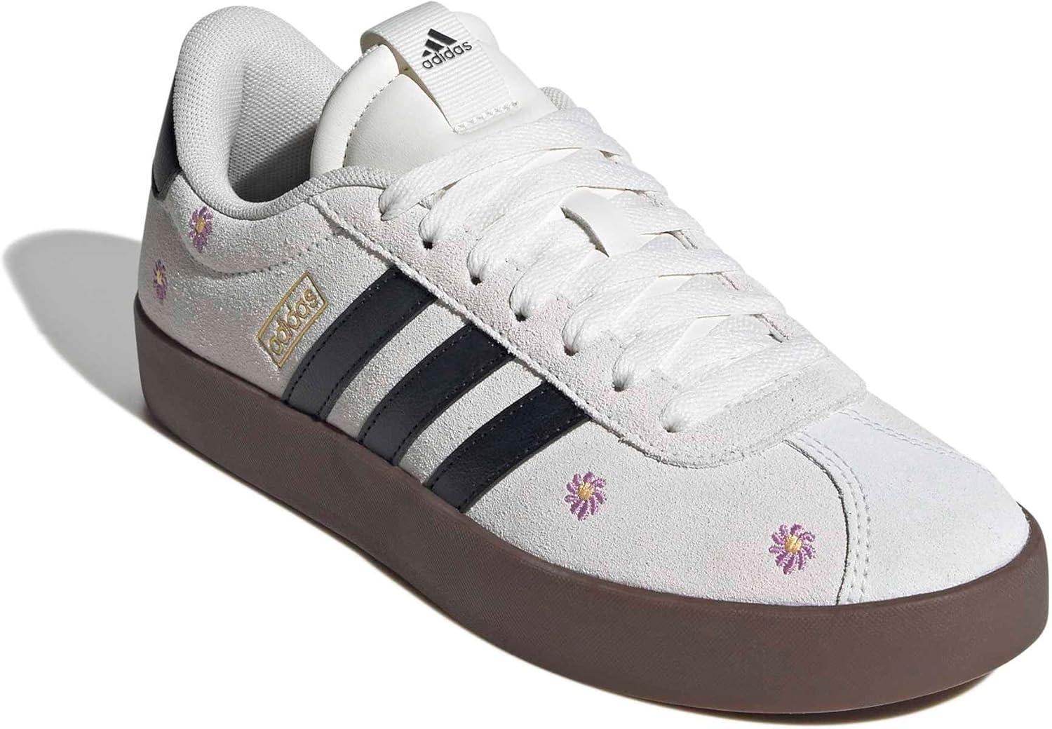 image:imageadidas Womens VL Court 30 SneakerCloud WhiteBlackCrystal WhiteFlower