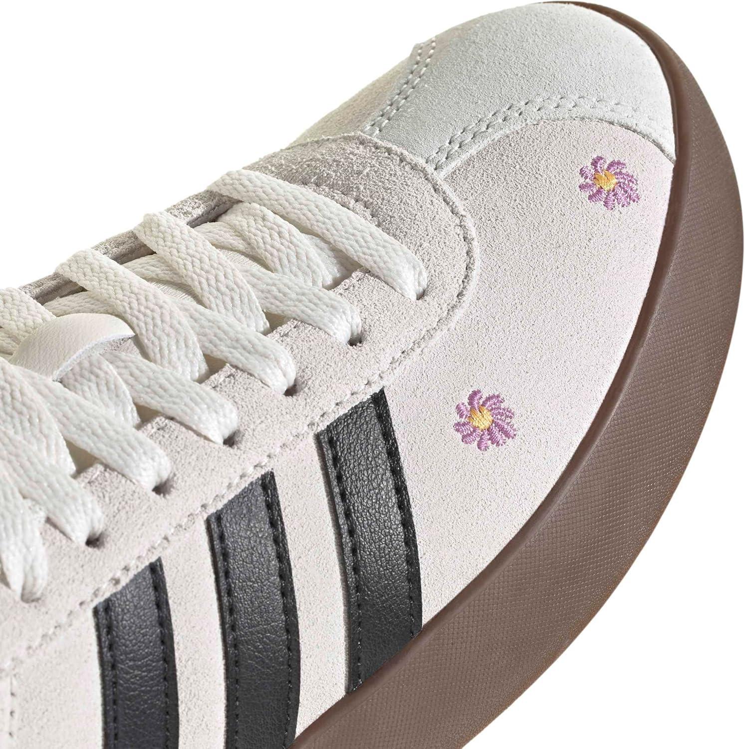 image:imageadidas Womens VL Court 30 SneakerCloud WhiteBlackCrystal WhiteFlower