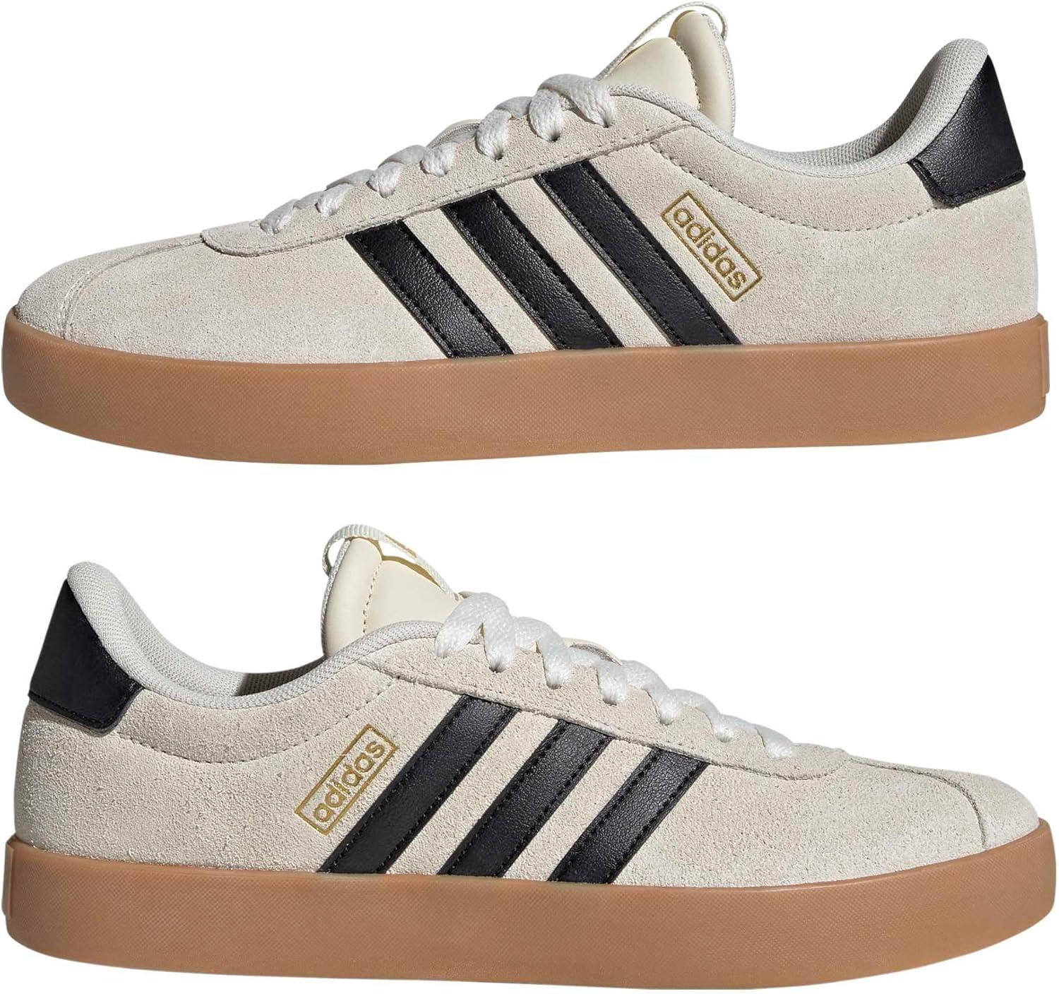 image:imageadidas Womens VL Court 30 SneakerCream WhiteBlackGold Metallic