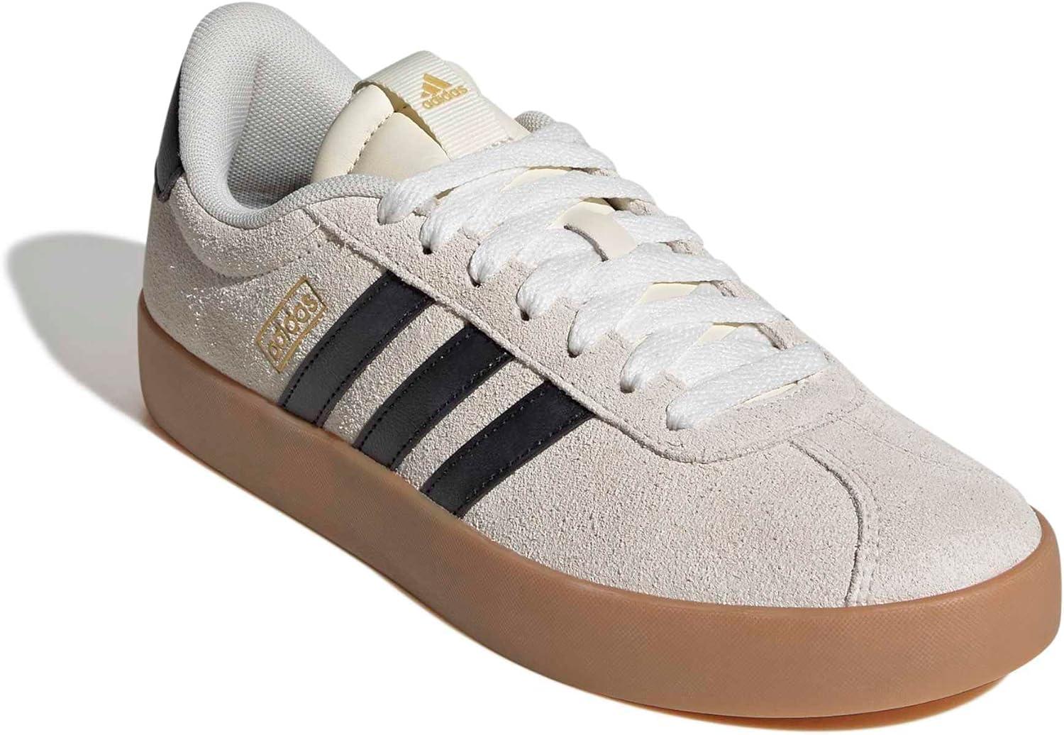 image:imageadidas Womens VL Court 30 SneakerCream WhiteBlackGold Metallic