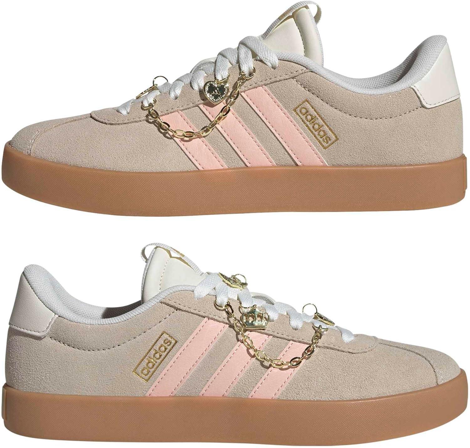 image:imageadidas Womens VL Court 30 SneakerCrystal LinenBlush PinkOff White