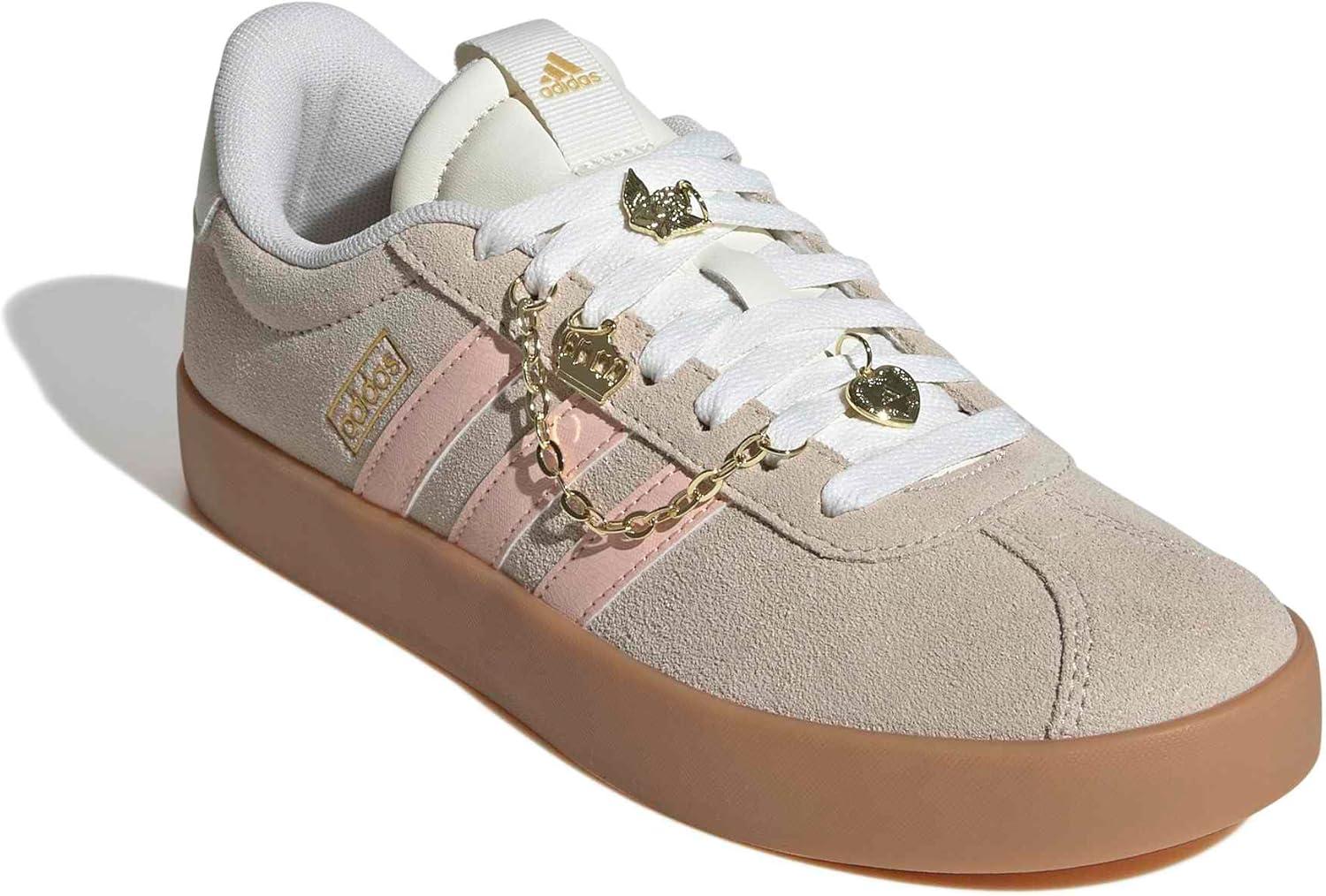 image:imageadidas Womens VL Court 30 SneakerCrystal LinenBlush PinkOff White