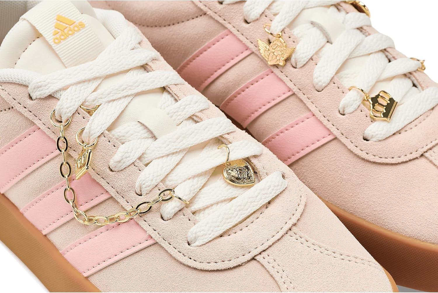image:imageadidas Womens VL Court 30 SneakerCrystal LinenBlush PinkOff White