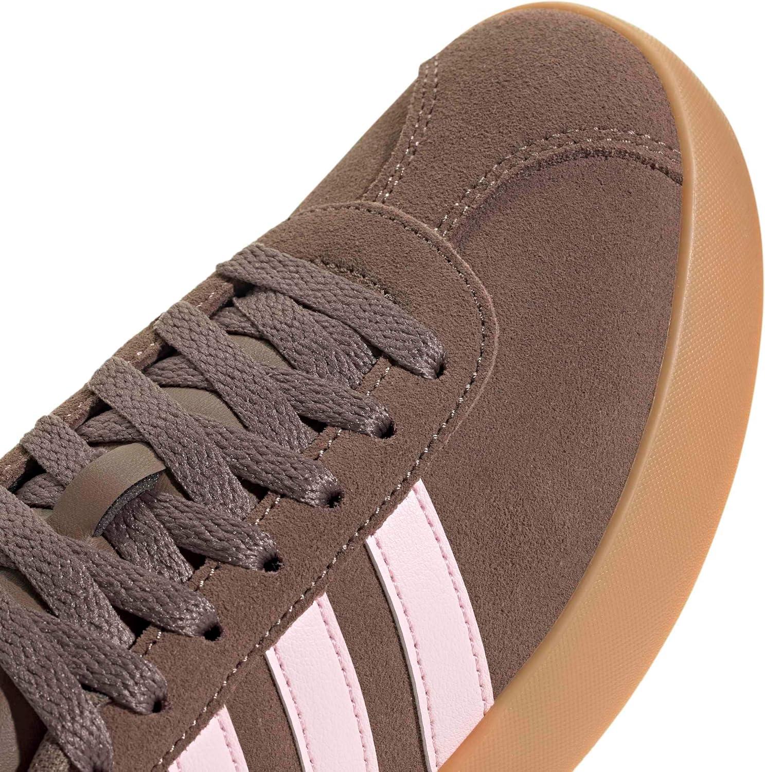 image:imageadidas Womens VL Court 30 SneakerEarth StrataClear PinkGold Metallic