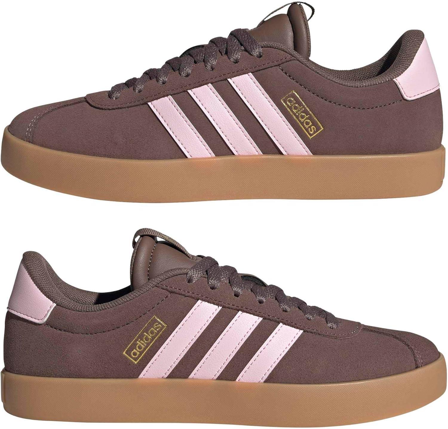 image:imageadidas Womens VL Court 30 SneakerEarth StrataClear PinkGold Metallic