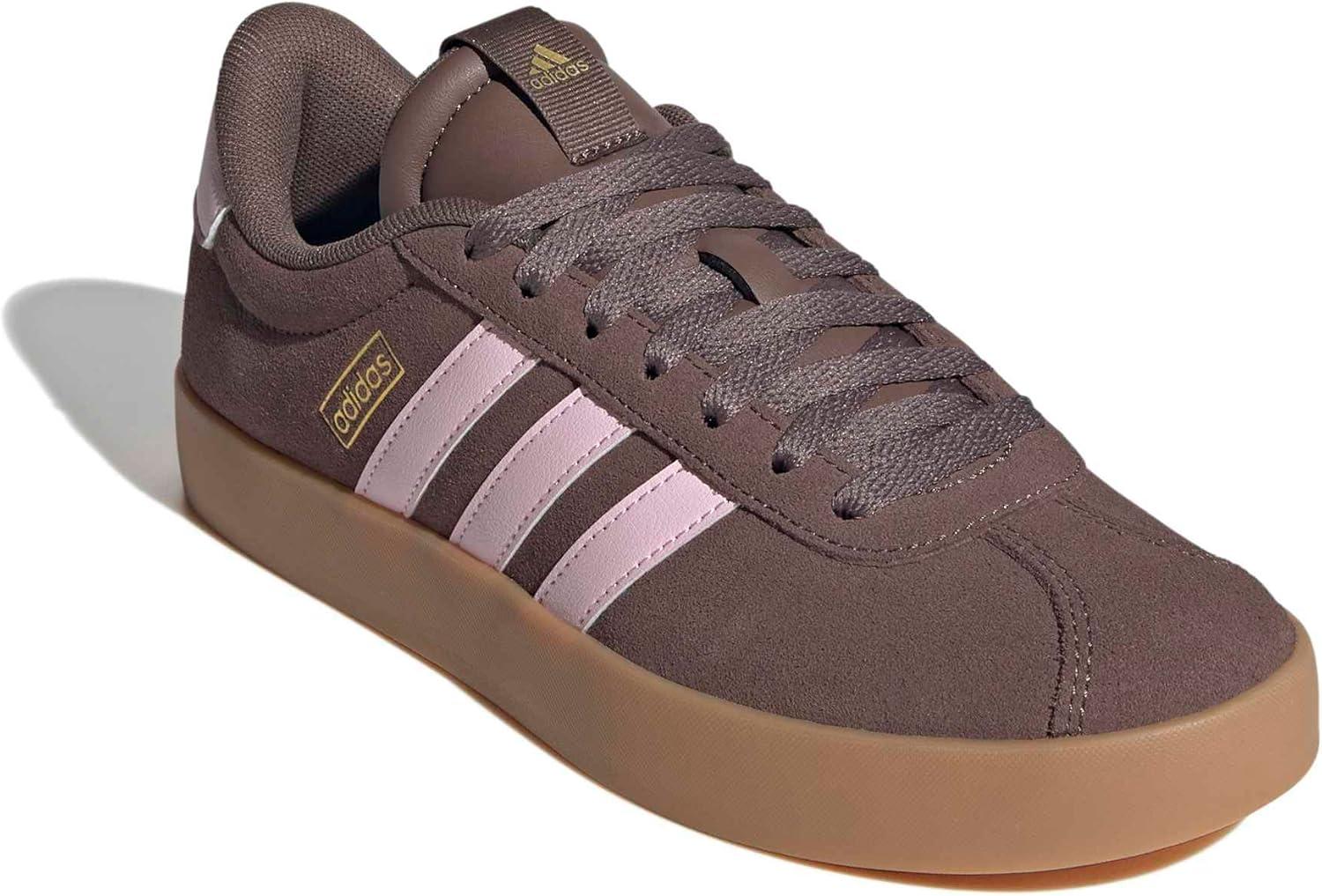 image:imageadidas Womens VL Court 30 SneakerEarth StrataClear PinkGold Metallic