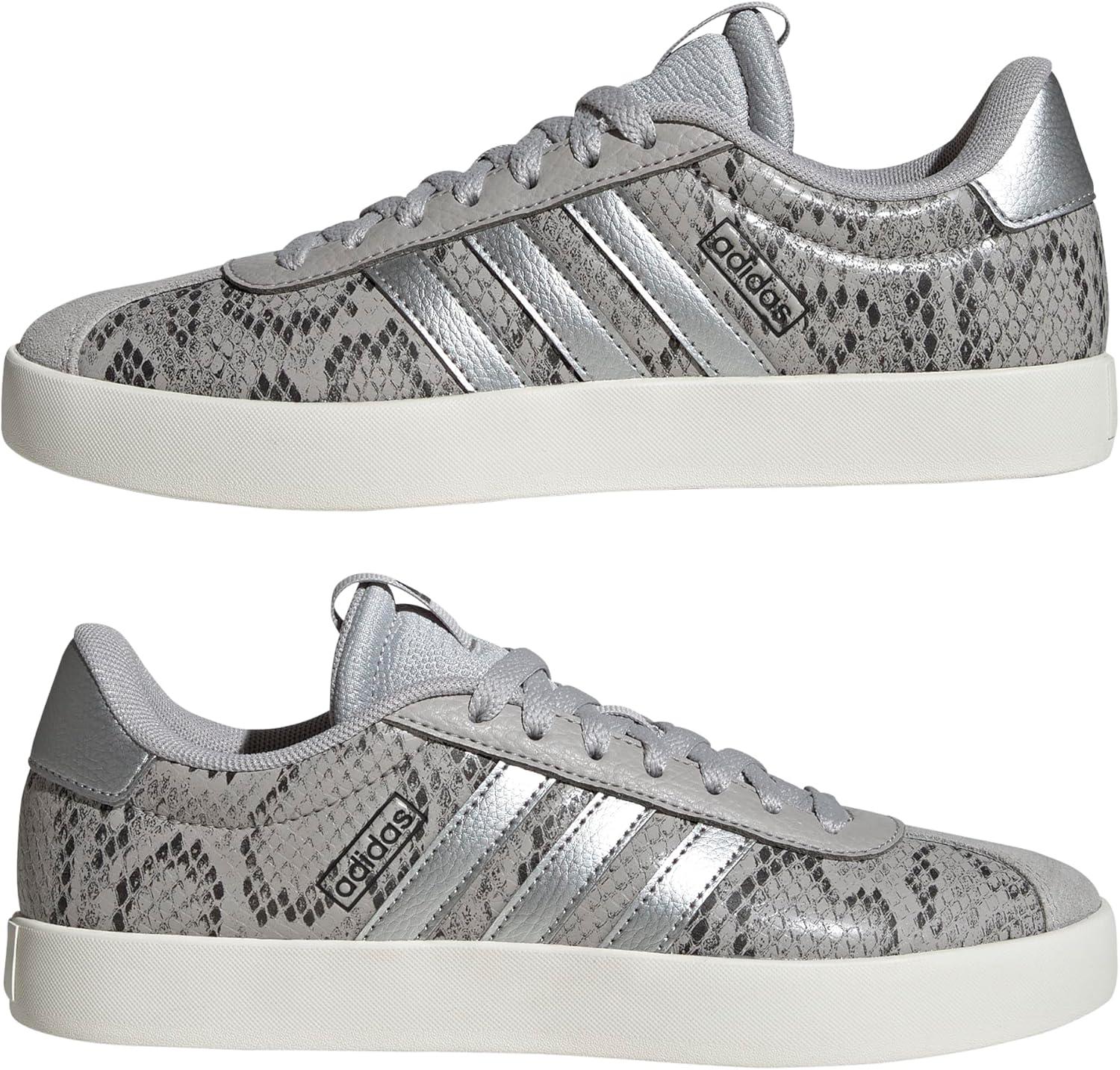 image:imageadidas Womens VL Court 30 SneakerGreySilver MetallicOff White