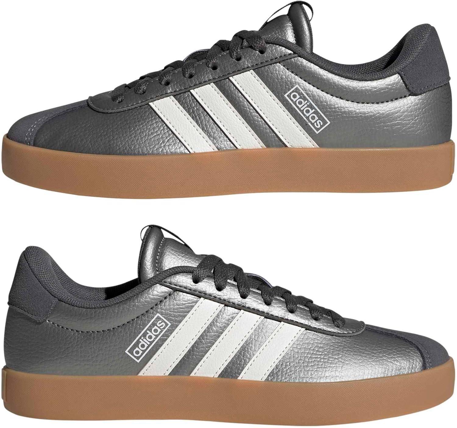 image:imageadidas Womens VL Court 30 SneakerIron MetallicWhiteGrey