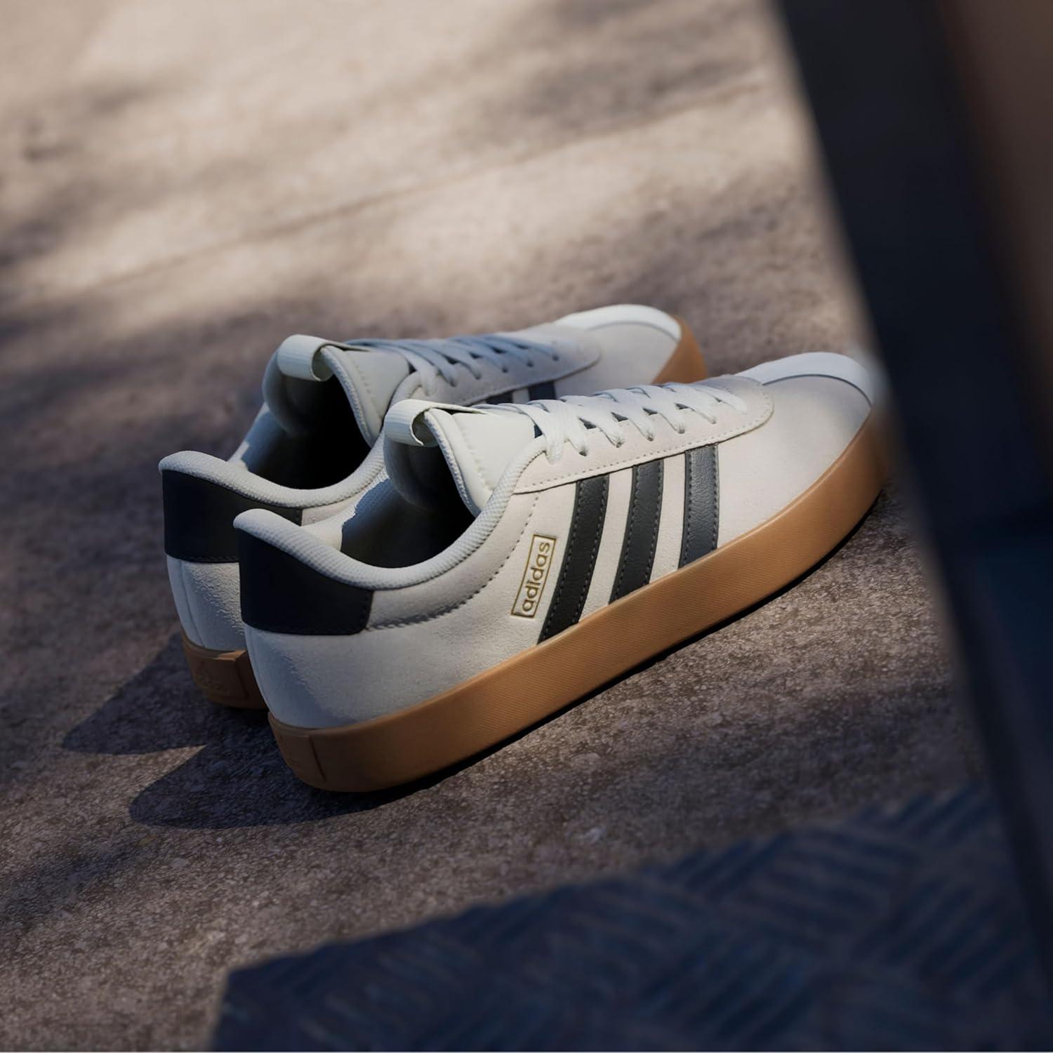 image:imageadidas Womens VL Court 30 SneakerOff White Grey Six Gold Metallic