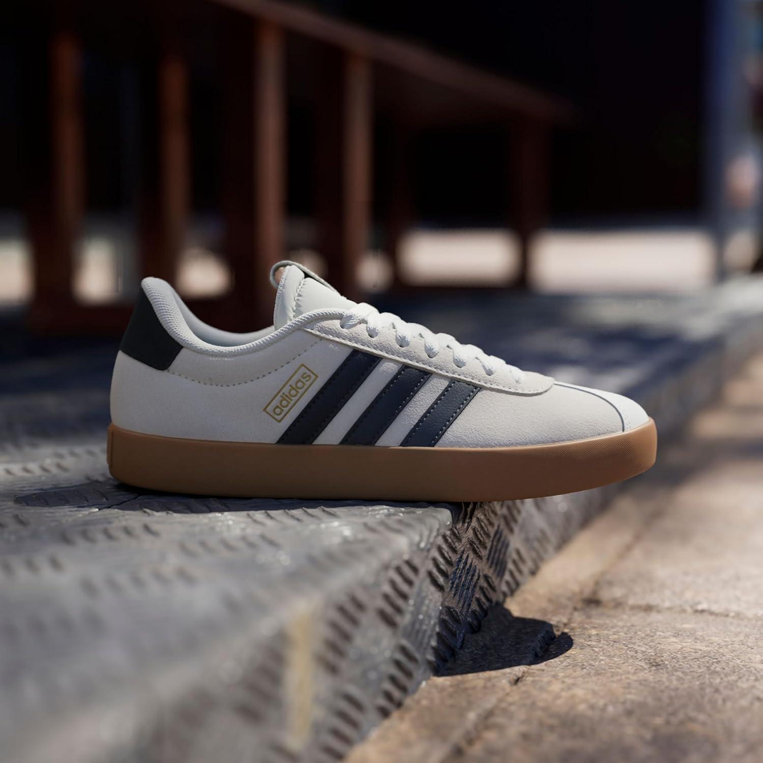 image:imageadidas Womens VL Court 30 SneakerOff White Grey Six Gold Metallic