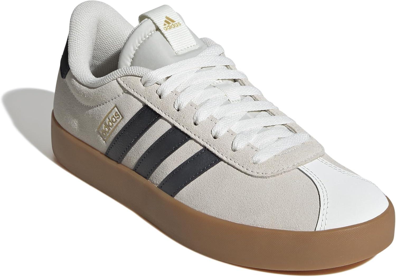 image:imageadidas Womens VL Court 30 SneakerOff WhiteGreyGold Metallic