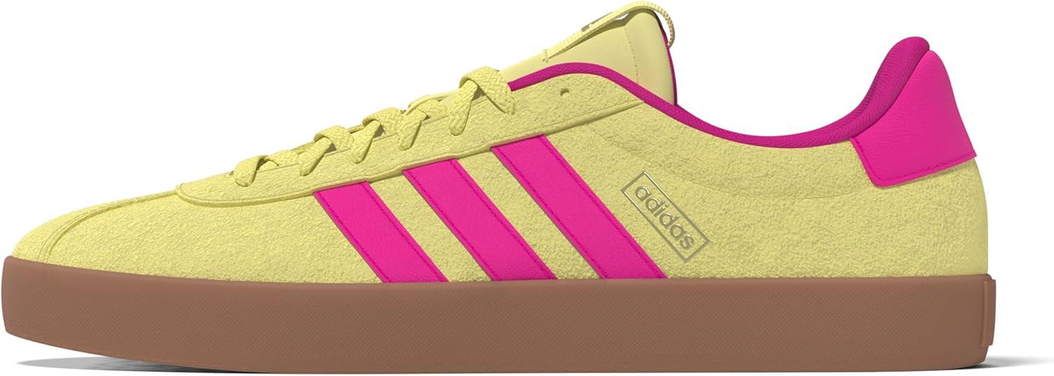 image:imageadidas Womens VL Court 30 SneakerPowder YellowShock PinkGold Metallic