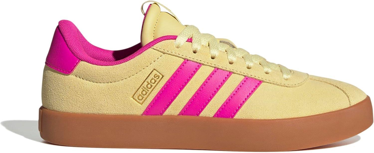 image:imageadidas Womens VL Court 30 SneakerPowder YellowShock PinkGold Metallic