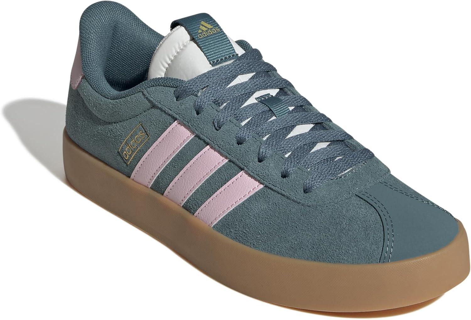 image:imageadidas Womens VL Court 30 SneakerPreloved TealClear PinkGold Metallic