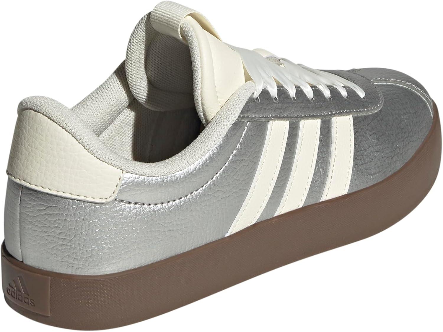 image:imageadidas Womens VL Court 30 SneakerSilver MetallicOff WhiteGum