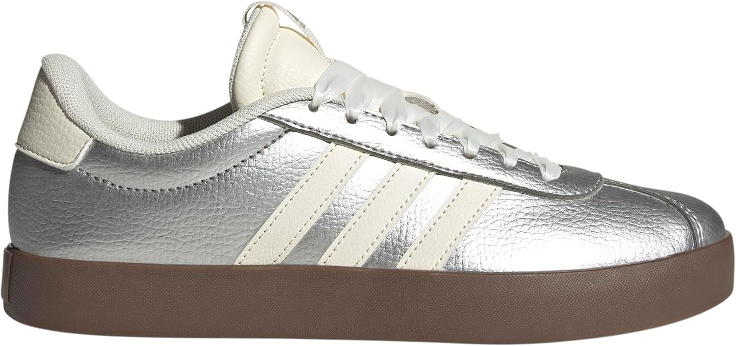 image:imageadidas Womens VL Court 30 SneakerSilver MetallicOff WhiteGum