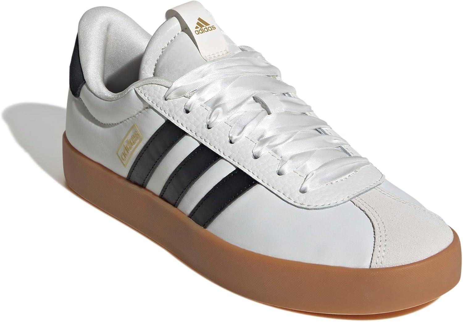image:imageadidas Womens VL Court 30 SneakerWhiteBlackGold Metallic