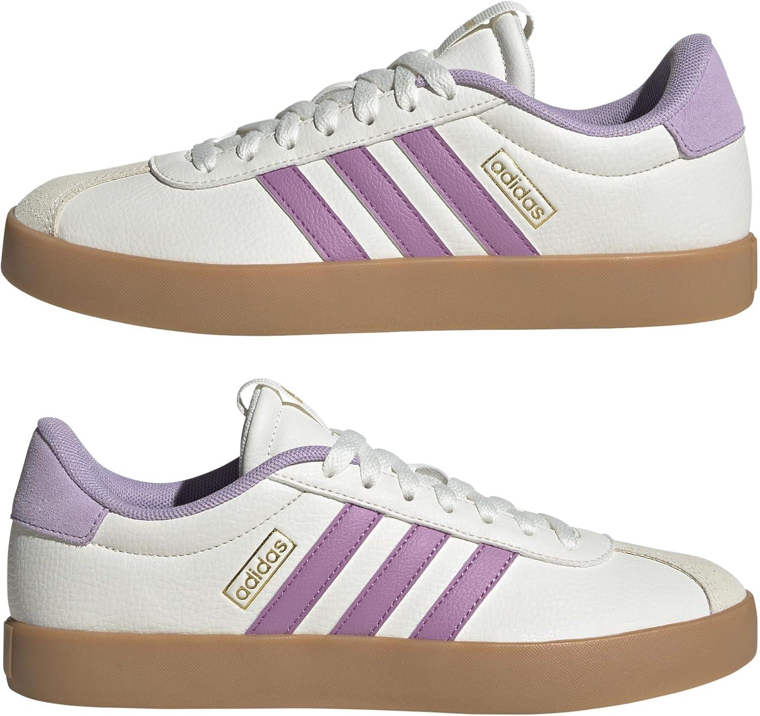 image:imageadidas Womens VL Court 30 SneakerWhitePreloved PurplePowder Plum