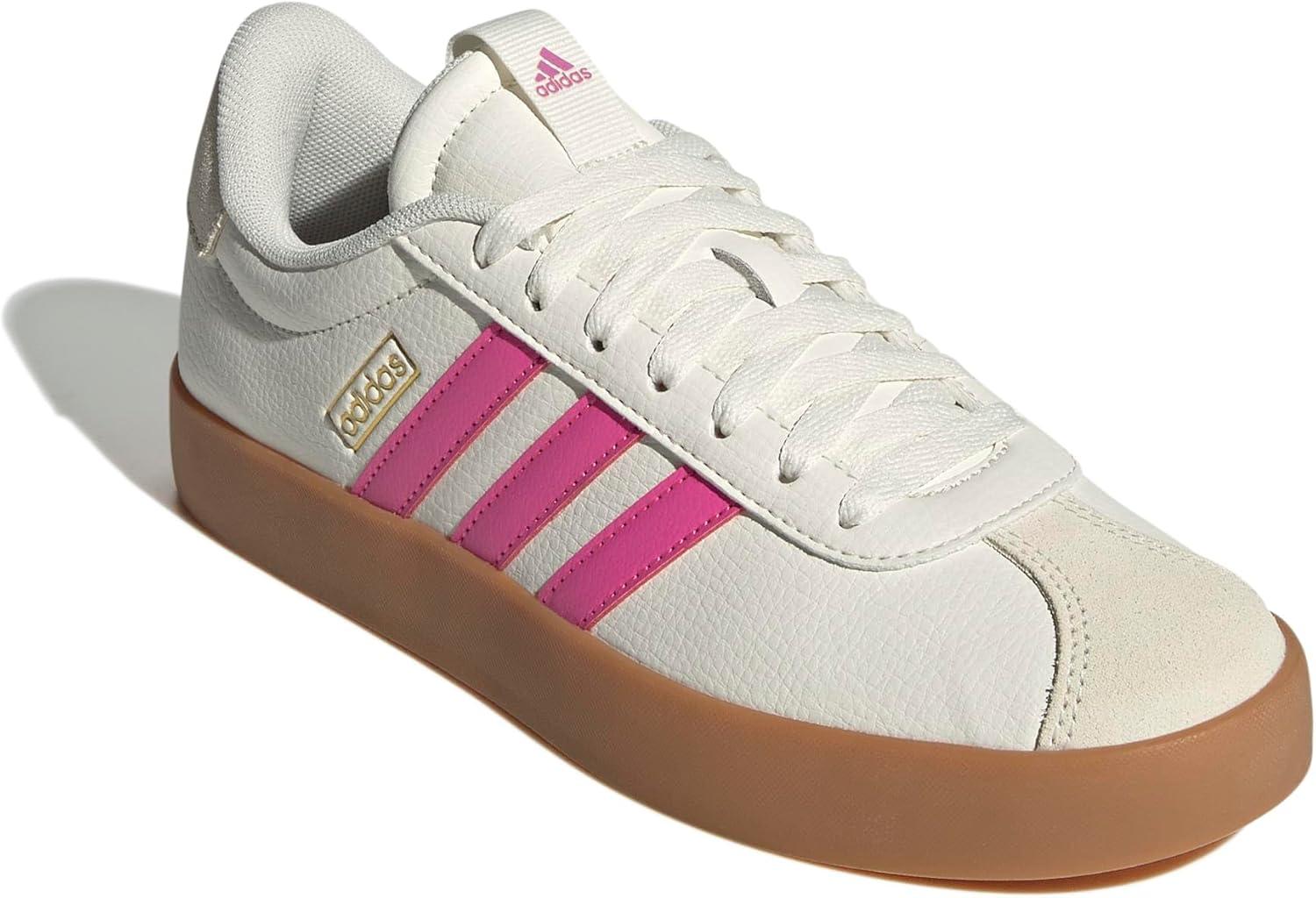 image:imageadidas Womens VL Court 30 SneakerWhitePulse MagentaGold Metallic