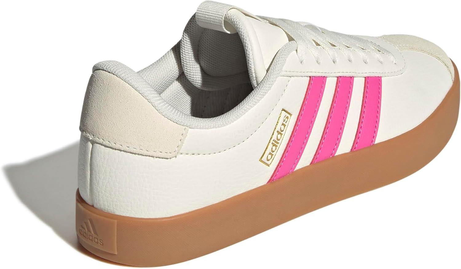 image:imageadidas Womens VL Court 30 SneakerWhitePulse MagentaGold Metallic