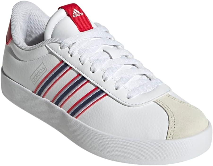 image:imageadidas Womens VL Court 30 SneakerWhiteTeam Navy BlueBetter Scarlet