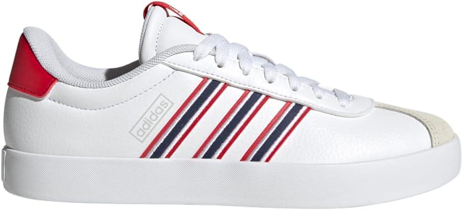 image:imageadidas Womens VL Court 30 SneakerWhiteTeam Navy BlueBetter Scarlet
