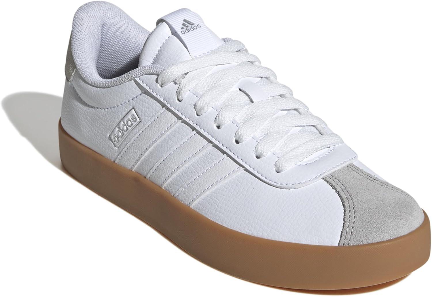 image:imageadidas Womens VL Court 30 SneakerWhiteWhiteSilver Metallic