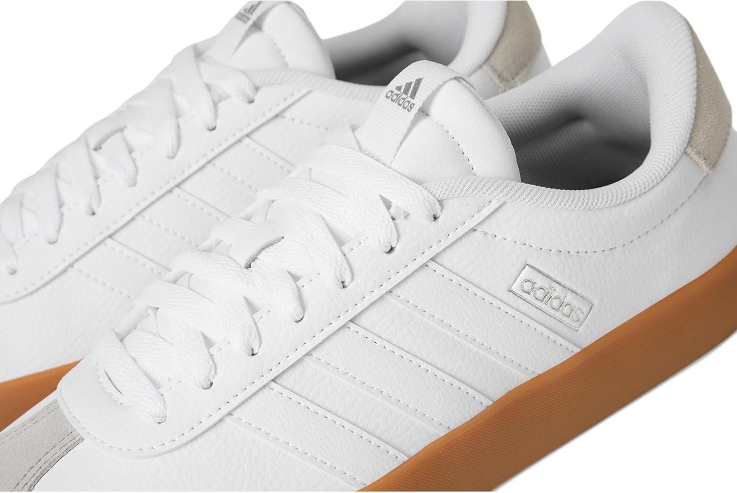 image:imageadidas Womens VL Court 30 SneakerWhiteWhiteSilver Metallic