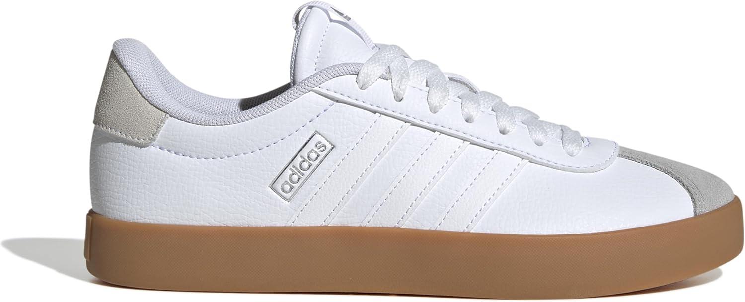 image:imageadidas Womens VL Court 30 SneakerWhiteWhiteSilver Metallic