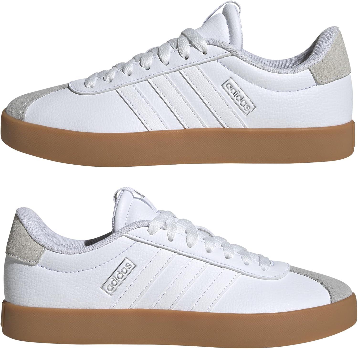 image:imageadidas Womens VL Court 30 SneakerWhiteWhiteSilver Metallic