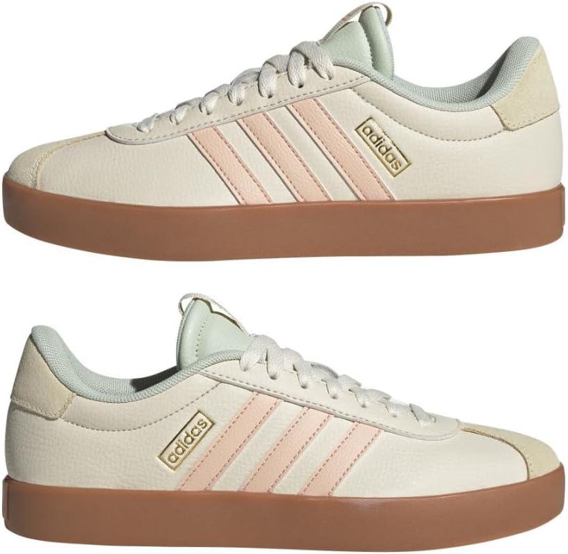 image:imageadidas Womens VL Court 30 SneakerWonder WhitePowder CoralLinen Green