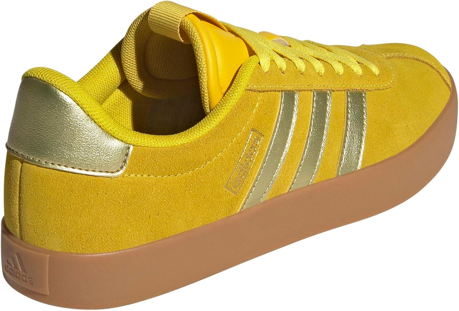 image:imageadidas Womens VL Court 30 SneakerYellowGold MetallicUtility Yellow