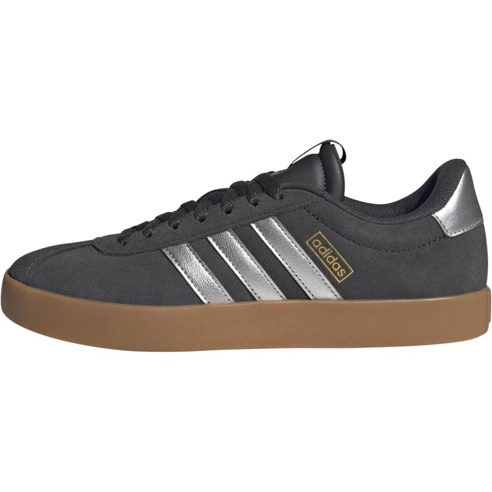 image:imageadidas Womens VL Court 30 SneakerCarbonSilver MetallicGold Metallic