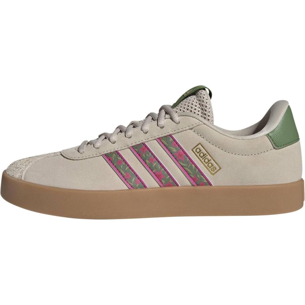 image:imageadidas Womens VL Court 30 SneakerCrystal LinenCrew GreenBahia Magenta