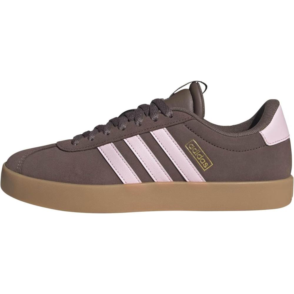 image:imageadidas Womens VL Court 30 SneakerEarth StrataClear PinkGold Metallic