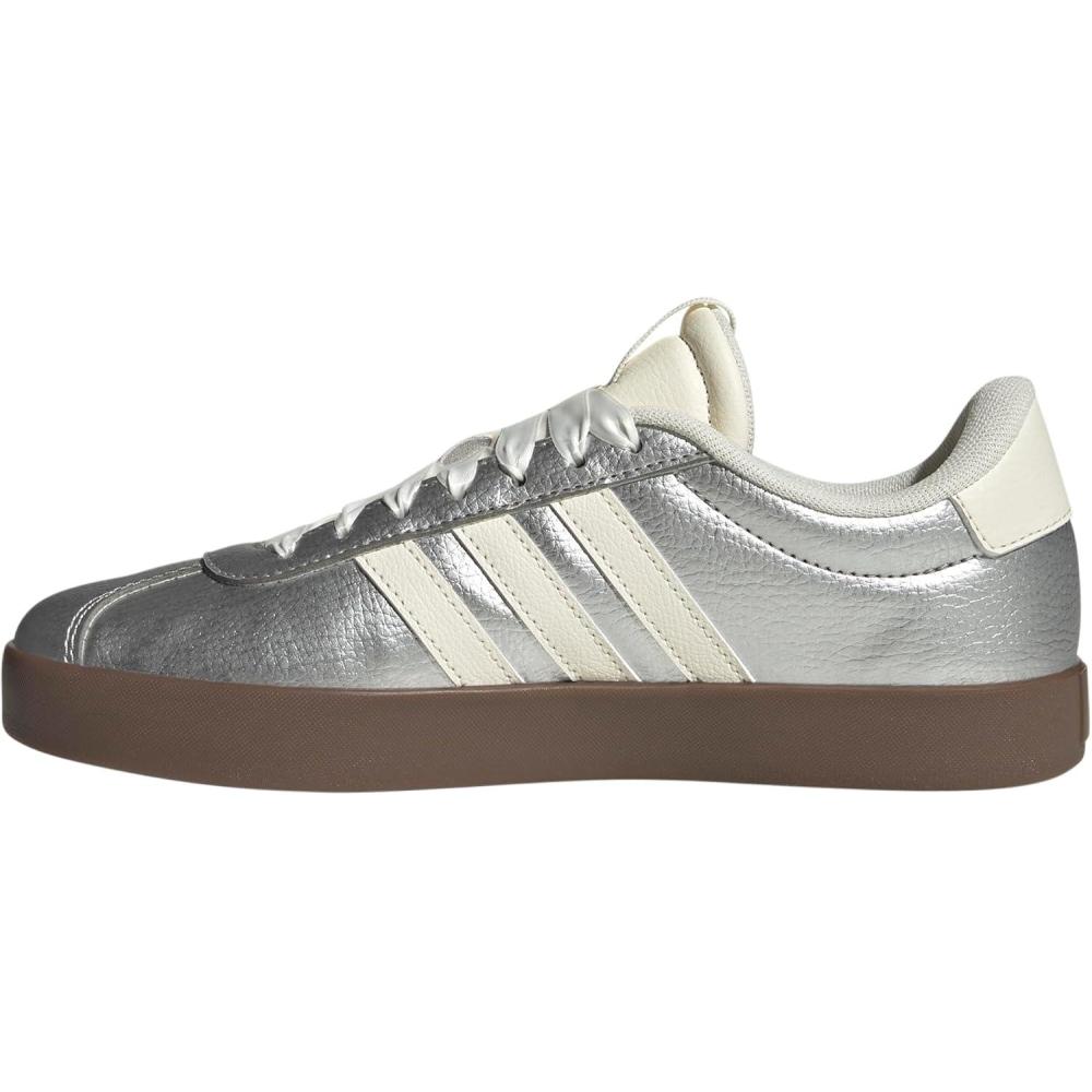 image:imageadidas Womens VL Court 30 SneakerSilver MetallicOff WhiteGum