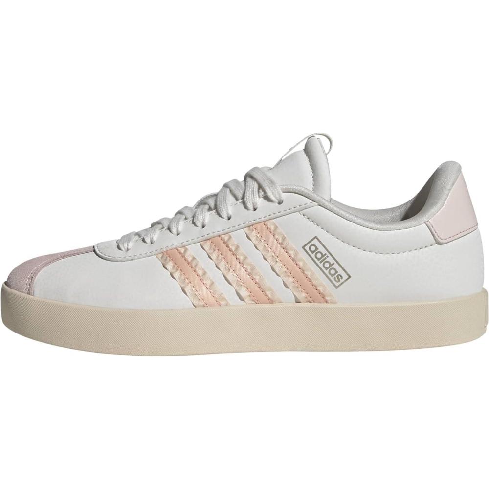 image:imageadidas Womens VL Court 30 SneakerWhiteBlush PinkCyber Metallic