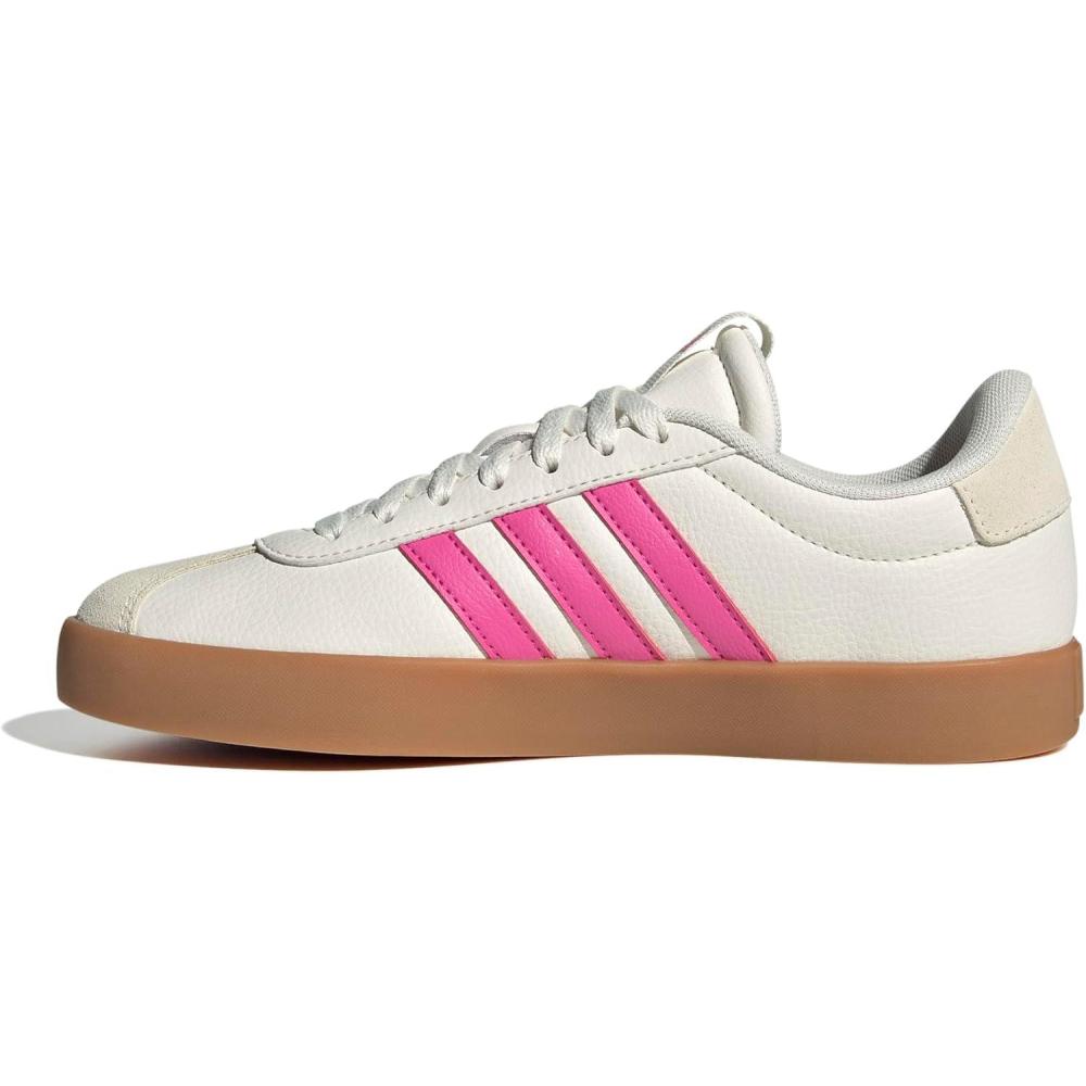 image:imageadidas Womens VL Court 30 SneakerWhitePulse MagentaGold Metallic