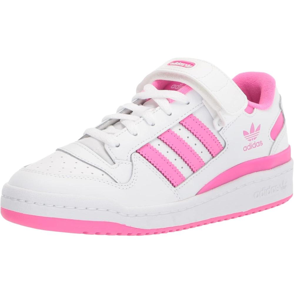 image:imageAdidas Originals Kids Forum Low SneakersWhiteScreaming PinkWhite