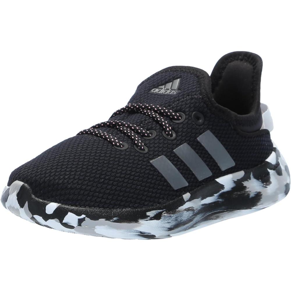 image:imageAdidas UnisexChild Cloudfoam PureSneakerBlackIron MetallicPink Spark