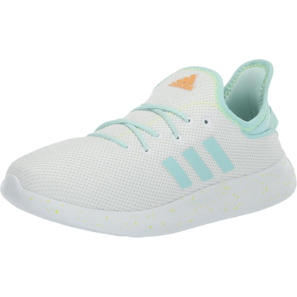 image:imageAdidas UnisexChild Cloudfoam PureSneakerWhiteSemi Flash AquaPulse Lime