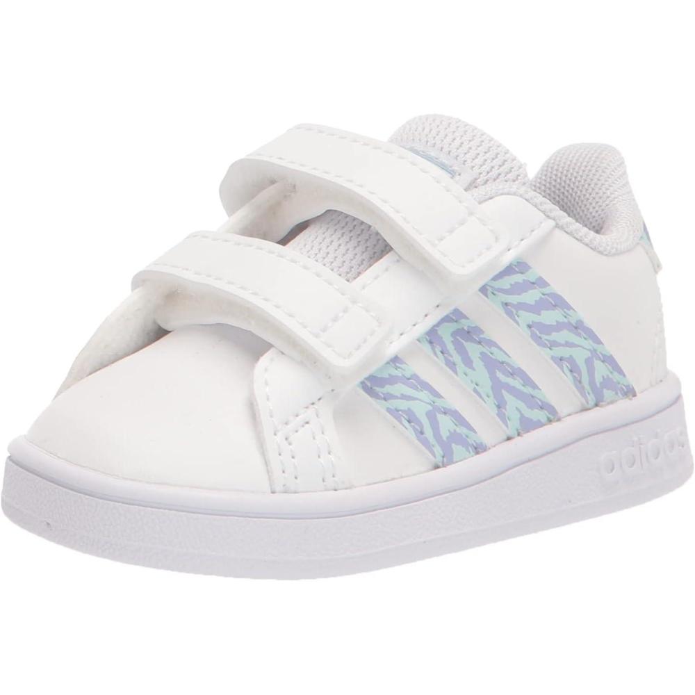 image:imageadidas Kids Grand Court SneakerWhiteWhiteVision Metallic