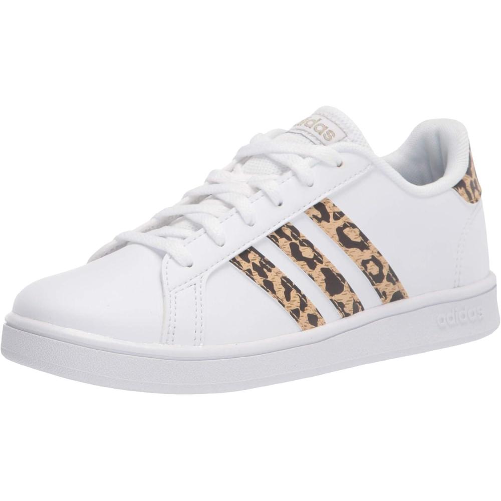 image:imageadidas Kids Grand Court SneakerWhiteWhiteWhiteChampagne Metallic