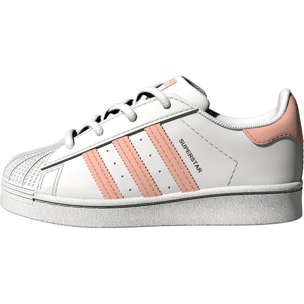 image:imageadidas Originals UnisexChild Superstar LegacySneakerWhiteHaze CoralWhite