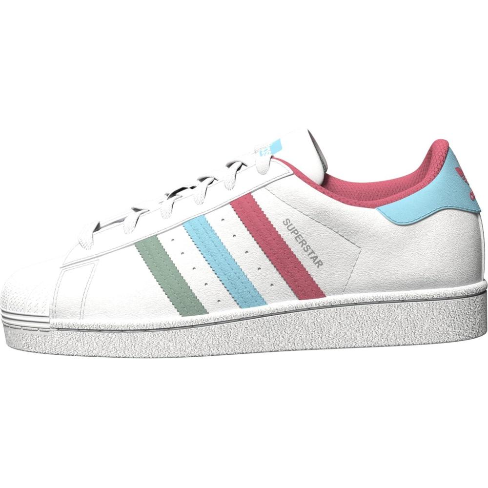 image:imageadidas UnisexChild Superstar Legacy SneakersWhiteHazy RoseHazy Sky